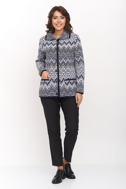 Жакет С 1518/джинсовый микс