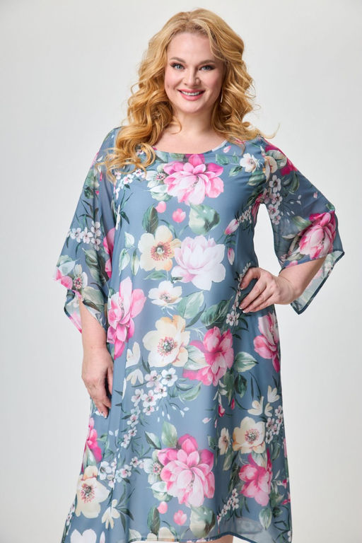 Платье ANELLI 1244 цветок миндаля  фото 4