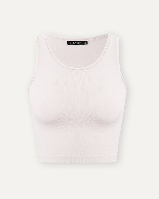 Укороченный белый топ - Incity фото 6