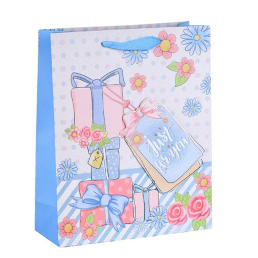 Цена за 12 шт. Пакет подарочный 32x26x10 / 8810M /уп 12/480/Подарки - Галеонтрейд фото 3