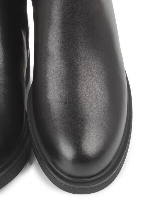 Z4213M BLACK Полусапоги зимние женские (натуральная кожа, натуральный мех)