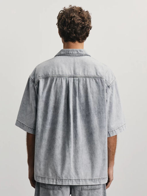 Облегченная джинсовая рубашка / Zarina  фото 5