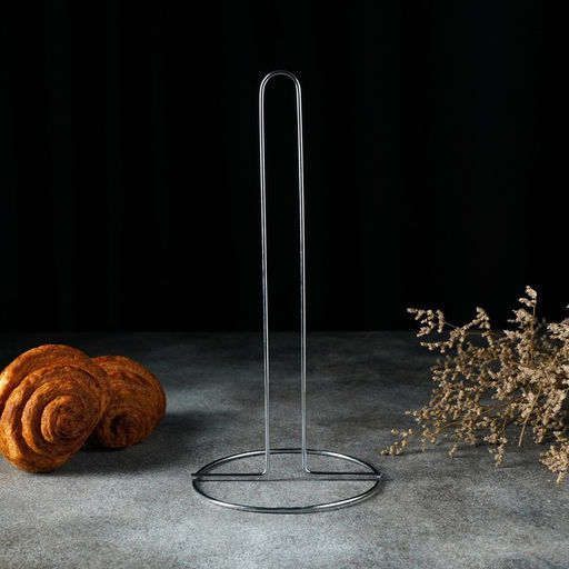 Держатель для бумажных полотенец настольный Доляна, 13.5×13.5×28 см, хромированный