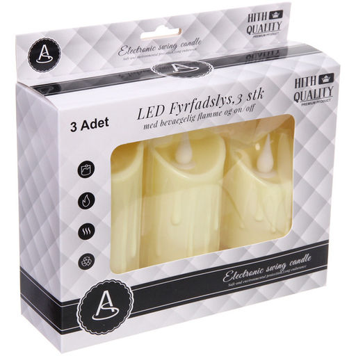 Сувенир с подсветкой "Свеча - Сказка" 5*7/9/12,5 см (набор 3 шт)