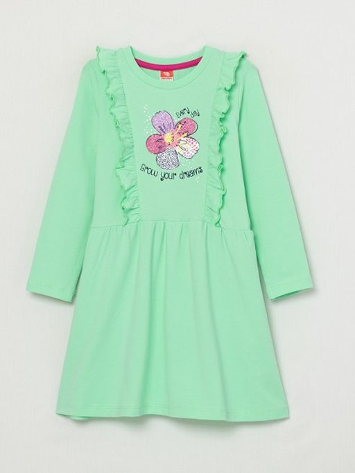 CRB wear/CWKG 62813-38-282 Платье для девочки, светло-зеленый/Ex.Cherubino
