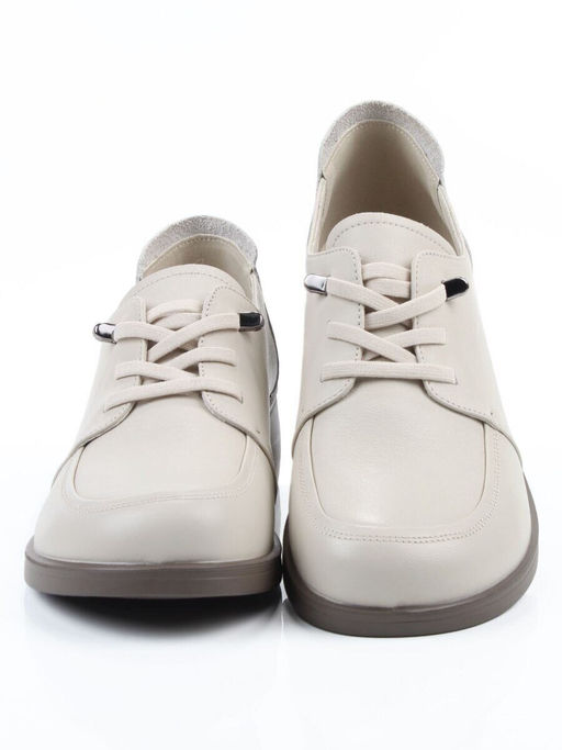 03-YDN15-23 LT. BEIGE Полуботинки женские (натуральная кожа)