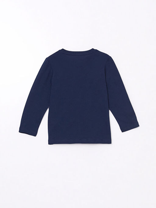 Bisiklet Yaka Bask?l? Erkek ?ocuk Pijama Tak?m?