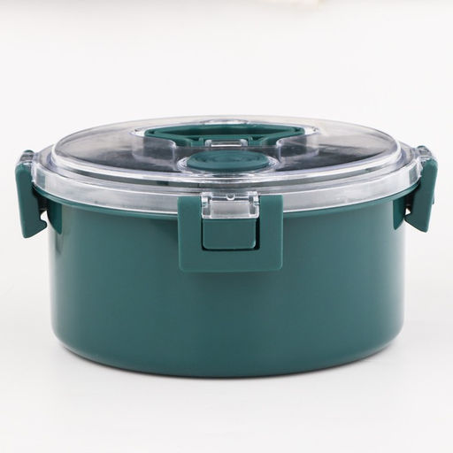 Ланч-бокс в школу, контейнер для еды «Антрима», 1.1 л, с ложкой, 17.5×17.5×8.5 см, пластик, зелёный