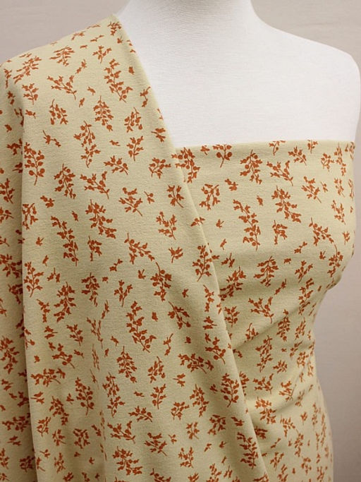 Теплый хлопок Луана цв.бежево-желтый, ш.1.51м, хлопок-100%, 160гр/м.кв - Купава фото 2