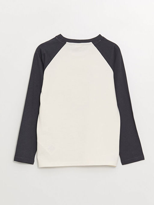 Bisiklet Yaka Bask?l? Uzun Kollu Erkek ?ocuk Ti??rt - Waikiki фото 2