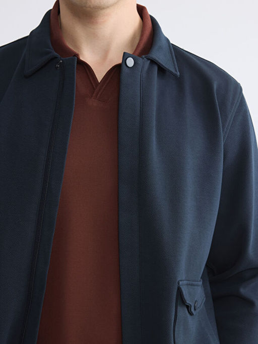 Polo Yaka Erkek Fermuarl? Sweatshirt