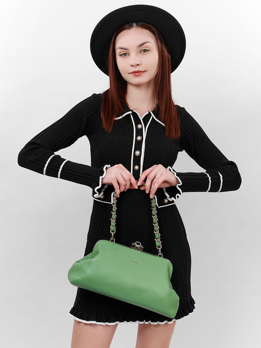 LACCOMA сумка Паола-Л815-спаржа эко кожа хлопок