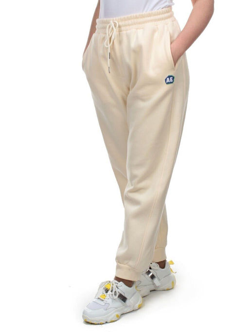 M043 BEIGE Брюки спортивные женские на флисе (100% хлопок) 7986 - Fashion фото 3