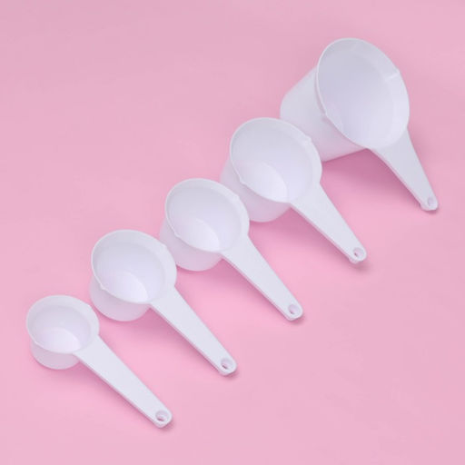 Набор мерных ложек Доляна, 11 шт.: 30/60/80/125/250 мл, 0.6/1.2/2.5/5/7.5/15 мл, пластик, белый