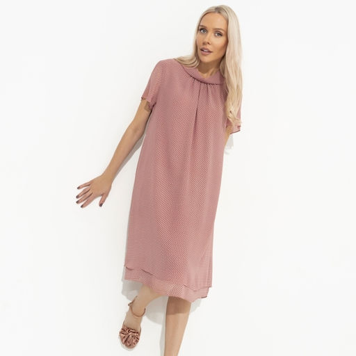 Платье с декоративным воротником Мечтательная (розовый) - Charutti фото 2