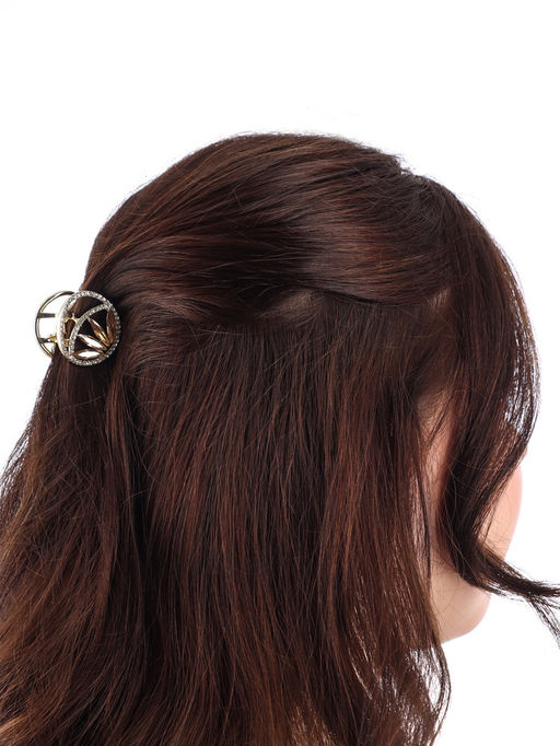 Цена за 6 шт. Крабик для волос «Флоранс галант», 3 см, золото