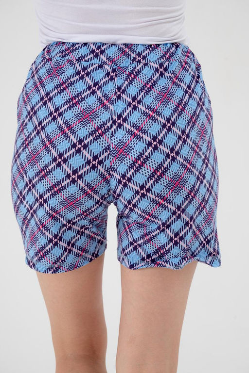 Шорты женские из кулирки Дачница голубой ромб - Амадэль фото 7