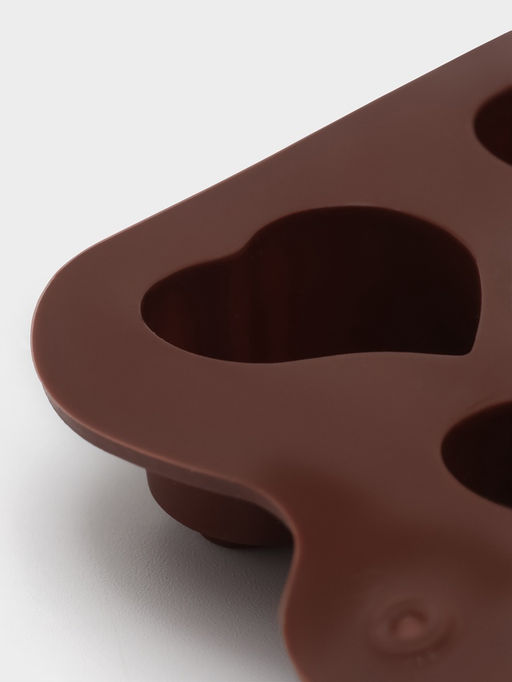 Форма для конфет и шоколада Доляна Сердцеедка, силикон, 21.5?11?1.5 см, 15 ячеек, коричневая