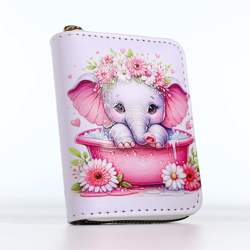 Кошелёк на молнии «Слоник», белый