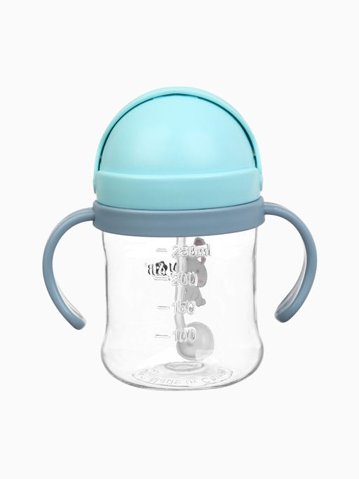 Поильник- непроливайка с трубочкой, голубой, Mum&Baby