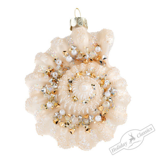 Ракушка Аммонит перламутровая (стекло) 7х4,5х9 см