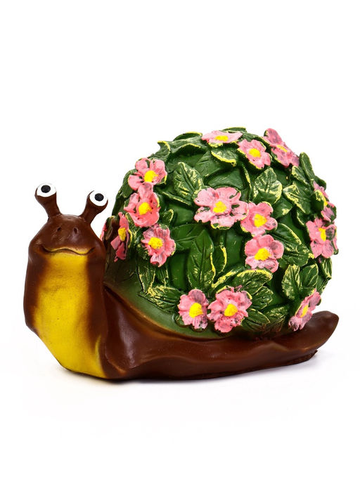 Садовая фигура из полистоуна «Улитка резная», 20×11×12 см