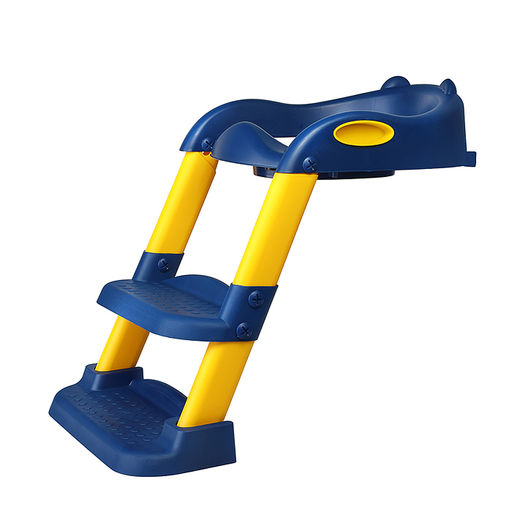 Детская накладка на унитаз со ступенькой (синий)