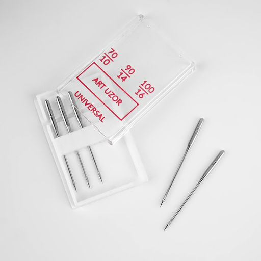 Цена за 5 шт. Иглы для бытовых швейных машин, универсальные, №70-100, 5 шт.