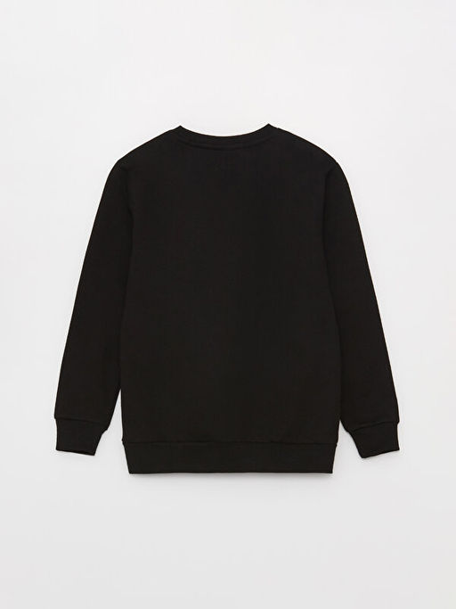 Bisiklet Yaka Bask?l? Uzun Kollu Erkek ?ocuk Sweatshirt - Waikiki фото 2