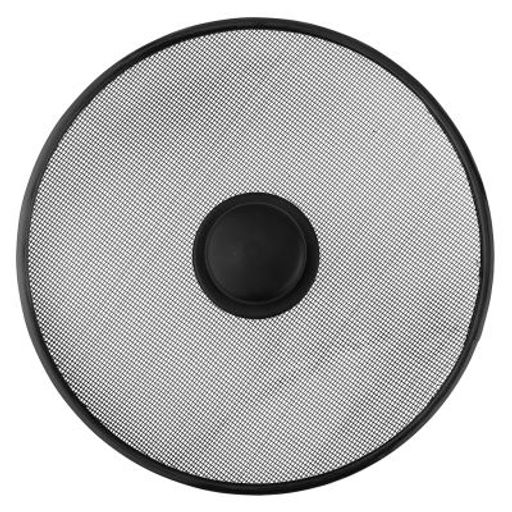 Блэк Крышка-сито Брызгоулавливатель д21см, металл/окрашенный, цвет - черный, ручка-кнопка пластмассовая, в п/эт пакете (Китай)