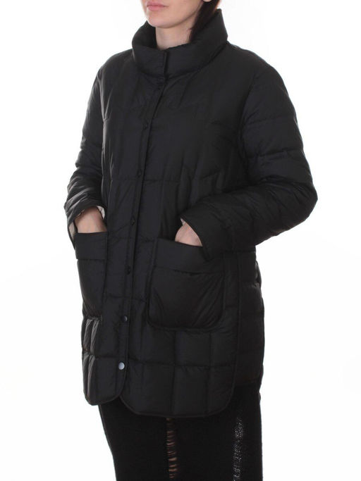 H24-328 BLACK Куртка пуховая облегченная женская (белый утиный пух) - Fashion фото 5