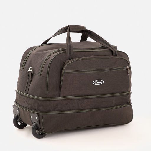 Сумка дорожная на колёсах, отдел на молнии, с увеличением, наружный карман, цвет хаки - Simaland фото 3