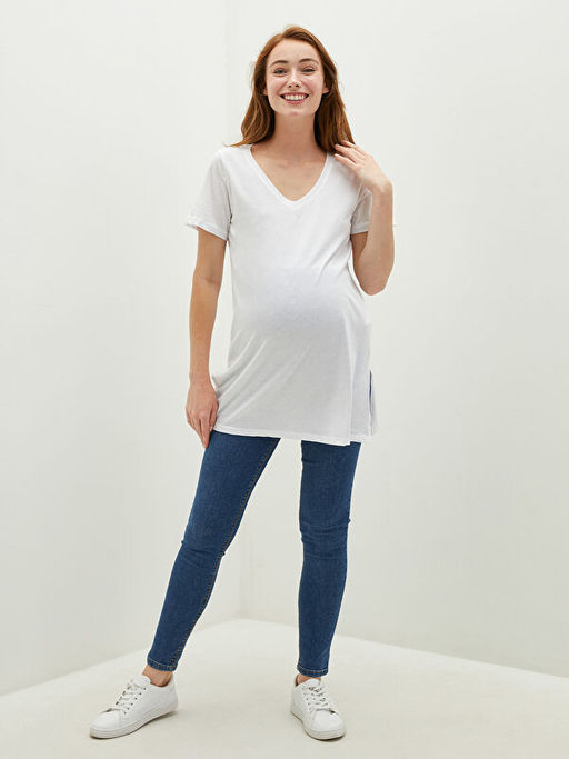 Kar?n Panelli Mercury Skinny Fit Cep Detayl? Hamile Jean Pantolon