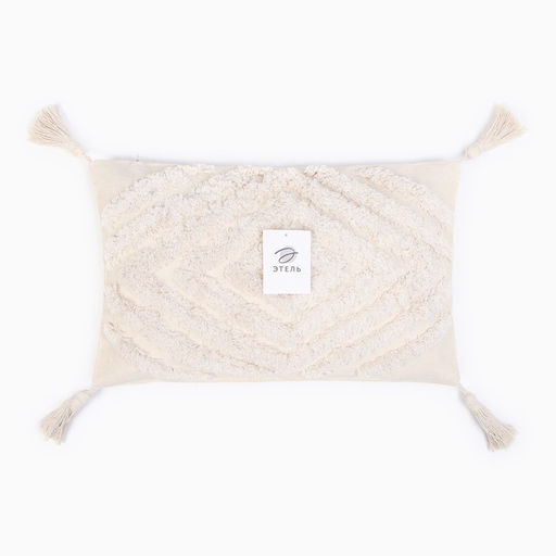Наволочка декоративная Этель Бохо, 30х50 см, цвет молочный, 100% хлопок  фото 11