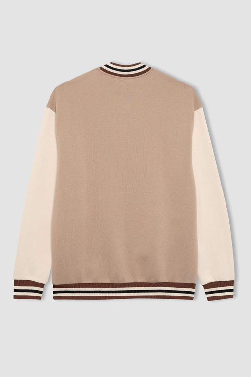 Кардиган-бомбер Relax Fit с воротником-стойкой - Defacto фото 9