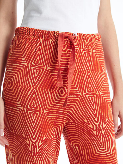 Beli Lastikli Desenli Kad?n Pijama Alt?