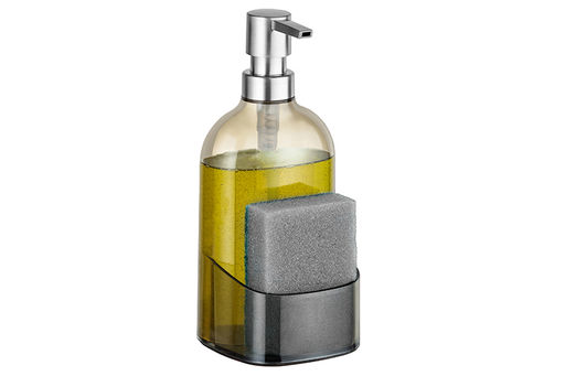 Диспенсер 500 мл 9,5*9,5*21 см прозрачный серый, с отделением для губки - Elan gallery фото 6