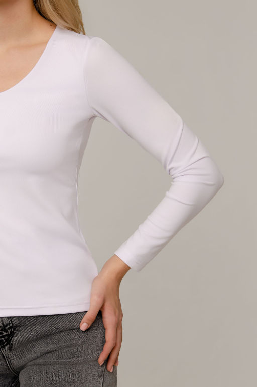 Арт. 12802/4 Лонгслив облегающий 44-50 (4 шт) Цвет:белый