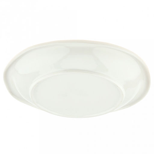 "Безе" "Чайка" Тарелка глубокая фарфоровая 215х218мм h34мм, 450мл, цветной декор, с ободком (Китай)