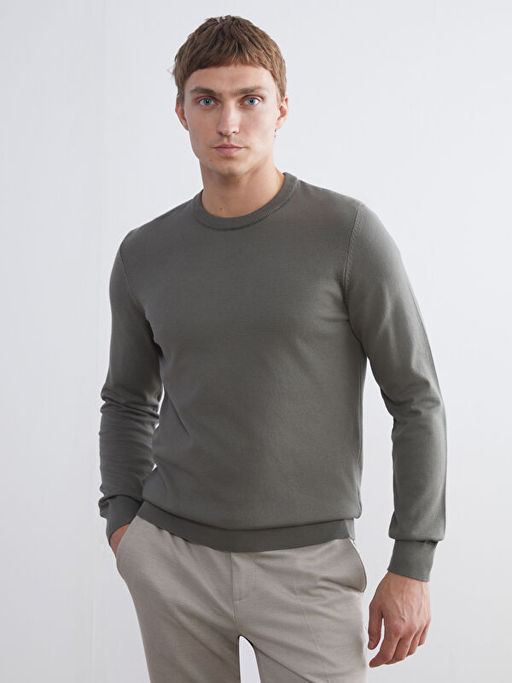 Bisiklet Yaka Basic Erkek Triko Kazak