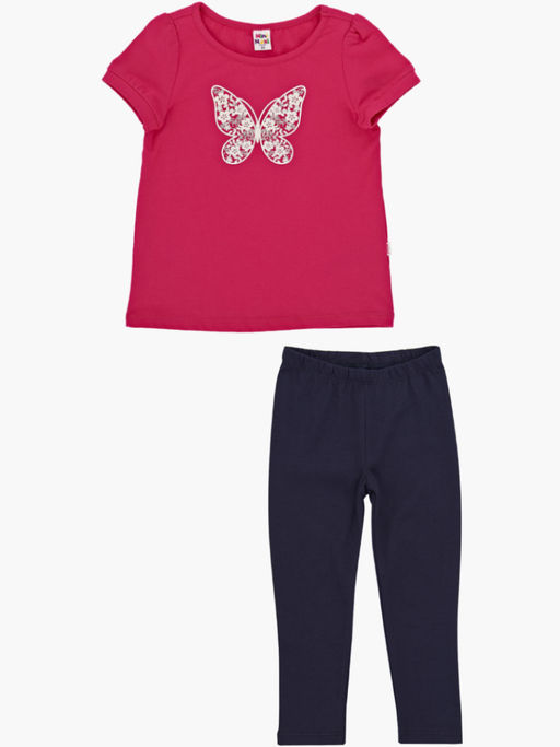 Комплект для девочки с лосинами UD 1728/22-7508 малина - Mini maxi фото 7