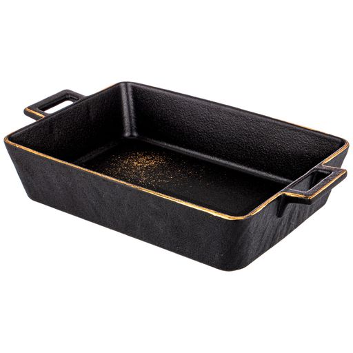 БЛЮДО ДЛЯ ЗАПЕКАНИЯ BRONCO MIDNIGHT GOLD 35*21,5*6,5 СМ 2900 МЛ  фото 3