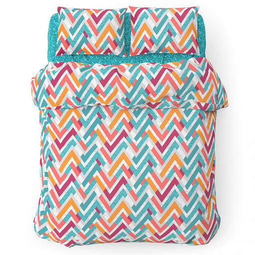 Постельное белье, комплект Евростандарт Монблан + К, 4 предмета: пододеяльник на пуговицах 200х215см, простыня 220х240см, 2 наволочки 50х70см с клапаном-запахом, бязь Комфорт 121г/м2, хлопок 100%, упаковка классическая ПВХ 34,5х41см, Домашняя - Домашняя Мода фото 2