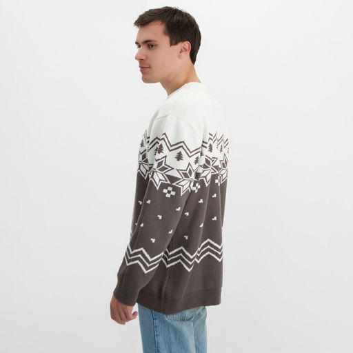 Свитер вязаный новогодний KAFTAN Scandinavia, размер 44, серый