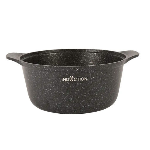 ЛА_АП_Кастрюля 4,0л со стекл. крышкой АП (темный мрамор) линия "Marble Induction арт. кмти43а Кукмор