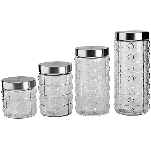 31026 Набор банок для сыпучик продуктов 4пр стекло/полипроп/нерж/ст MB (х4) - Mayer&boch фото 2
