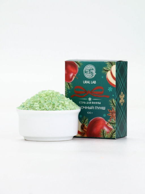 Соль для ванны, 100 г, с ароматом яблочного пунша, URAL LAB