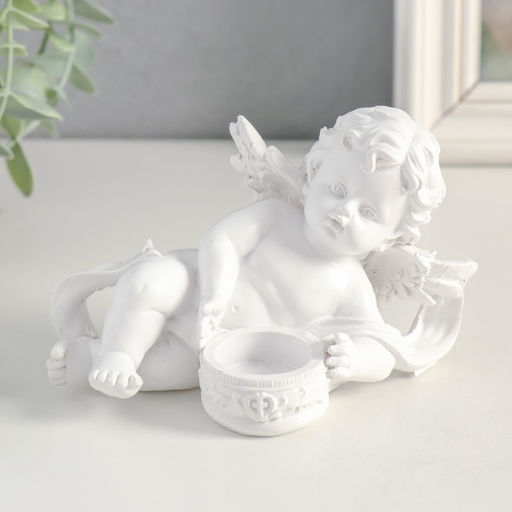 Сувенир полистоун подсвечник Белоснежный ангел МИКС 7,5х13х6 см - Simaland фото 2