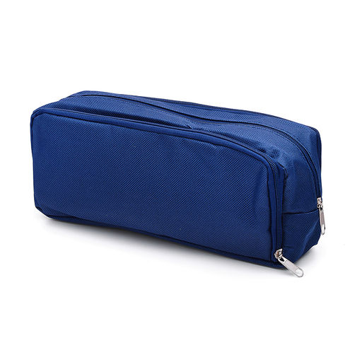 Пенал-косметичка "Teddy" 21,5x8x5 см, прямоугольный для 75 предметов, на молнии, черный