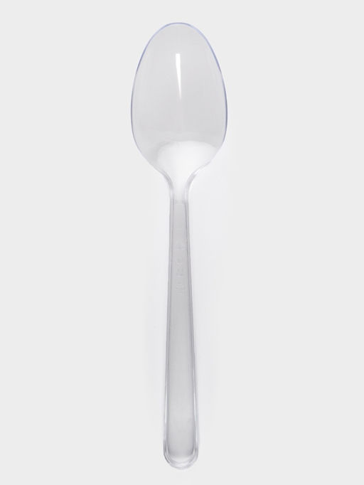 Цена за 50 шт. Ложка одноразовая для фуршета «Премиум», 18 см, пластик, прозрачная